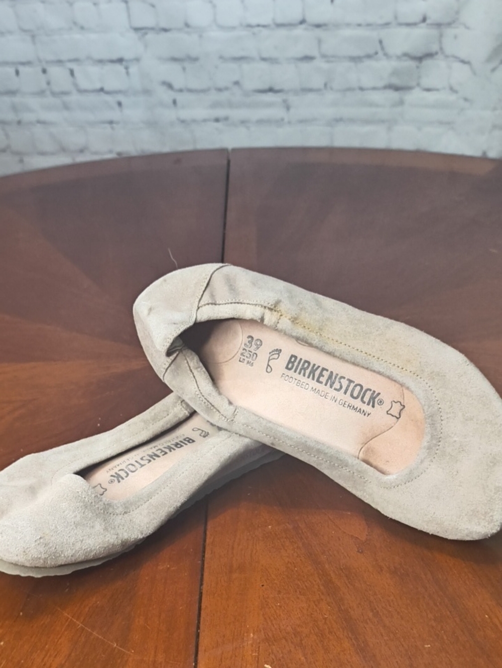 Birkenstock Women's Suede Ballet Flats - Taupe Size 39 AR